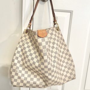 LOUIS VUITTON DAMIER AZUR GRACEFUL MM IN BALLERINE ROSE PINK